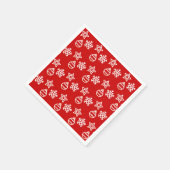 Christmas Vector Patter auf Rot Serviette (Ecke)