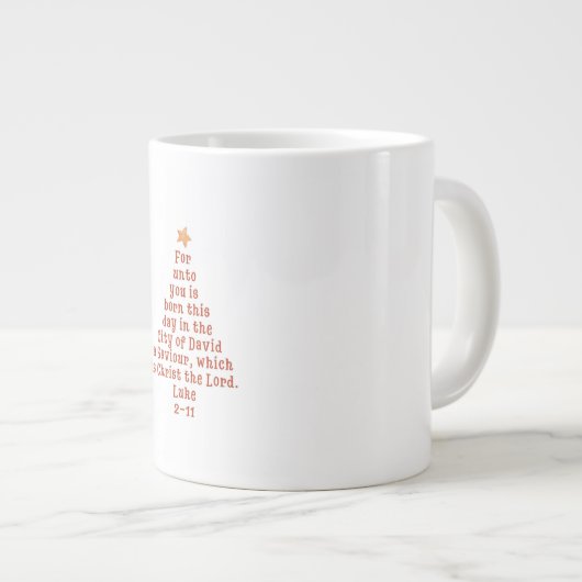 Christmas Verse Mug Luke 2:11 Jumbo-Tasse (Vorderseite Rechts)