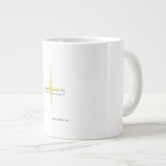 Christmas Verse Mug Matthew 2:10 Jumbo-Tasse (Vorderseite Rechts)