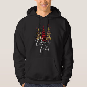 Christmas Vibes Buffalo Kariert Leopard Slim Chris Hoodie