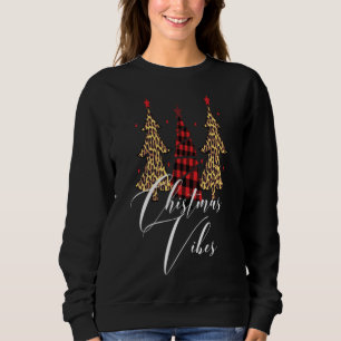 Christmas Vibes Buffalo Kariert Leopard Slim Chris Sweatshirt