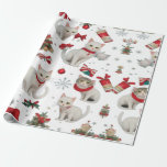 Christmas Vibes Cats nahtloses Muster Geschenkpapier<br><div class="desc">Weihnachten Vibes Catss schnurloses Muster Wrapping Paper zeichnet sich durch ein reizvolles Design aus, das den Kern der Ferienzeit einfängt. Das Muster zeigt eine Vielzahl von bezaubernden Katzen, die jeweils mit festlichen Accessoires wie Weihnachtsmannmützen und Glocken geschmückt sind. Das nahtlose Design sorgt für einen kontinuierlichen Ablauf des Musters und eignet...</div>