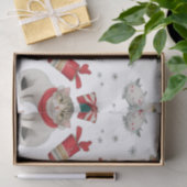 Christmas Vibes Cats nahtloses Muster Seidenpapier (Geschenk)