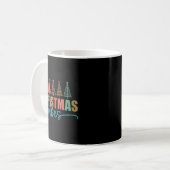 Christmas Vibes Colorful Holiday Trees Design Todd Kaffeetasse (Vorderseite Links)