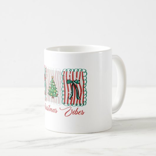 Christmas Vibes Festive Holiday Design Kaffeetasse (VorderseiteRechts)