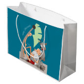 Christmas Vibes Große Geschenktüte (Rückseite Schrägansicht)