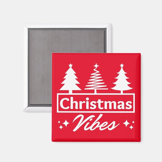 Christmas Vibes Magnet (Vorderseite/Rückseite)