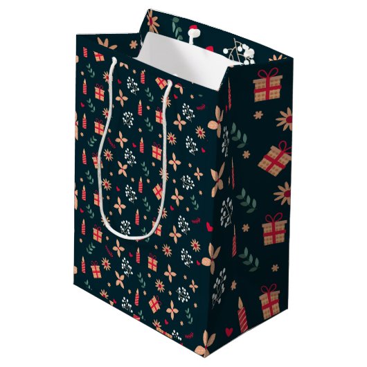 Christmas Vibes Mittlere Geschenktüte (Rückseite Schrägansicht)
