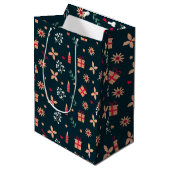 Christmas Vibes Mittlere Geschenktüte (Vorderseite Schrägansicht)
