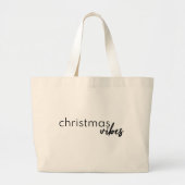 Christmas Vibes | Modernes Minimalistisches Trendy Jumbo Stoffbeutel (Vorne)