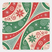 Christmas Vibes Quadratischer Aufkleber (Vorderseite)