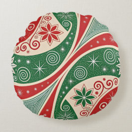 Christmas Vibes Rundes Kissen