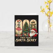 Christmas Vibes Skeleton Sorta Merry Sorta Beängst Karte (Gelbe Blume)