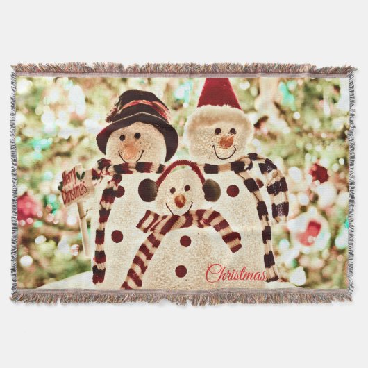 Christmas Vibes Snowman Celebration Decke (Vorderseite)