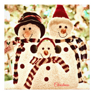 Christmas Vibes Snowman Celebration Fotodruck