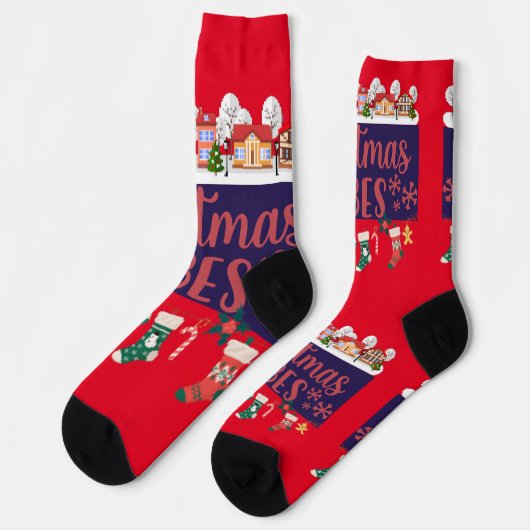 Christmas Vibes Socks Socken (Linkes Detail)