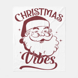 Christmas Vibes Vintage Design Fleecedecke