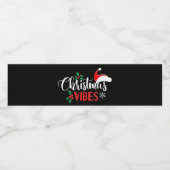 Christmas Vibes Wasserflaschenetikett (Einzelnes Label)