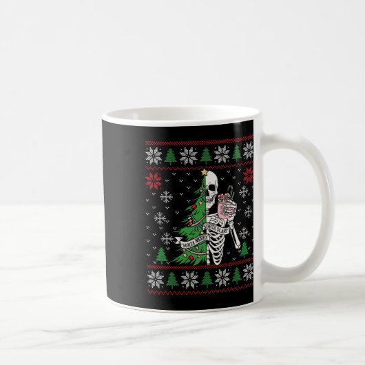 Christmas Vibes Xmas Skeleton Sorta Merry Sorta Sc Kaffeetasse (Rechts)