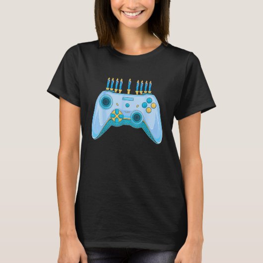 Christmas  Video Game Controller Hanukkah Jewish G T-Shirt (Vorderseite)