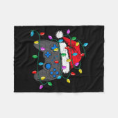 Christmas Video Game Controller Hat Santa Gamer Bo Fleecedecke (Vorderseite (Horizontal))