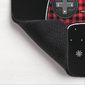Christmas Video Game Controller Red Kariert Gamer Mousepad (Ecke)