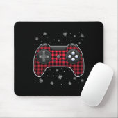 Christmas Video Game Controller Red Kariert Gamer Mousepad (Mit Mouse)
