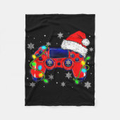 Christmas Video Game Controller Santa Hat Gamer Bo Fleecedecke (Vorderseite)