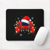 Christmas Video Game Controller Santa Hat Gamer Bo Mousepad (Mit Mouse)
