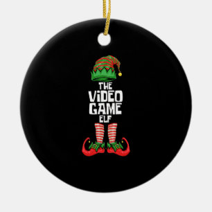 Christmas Video Game Elf Keramik Ornament