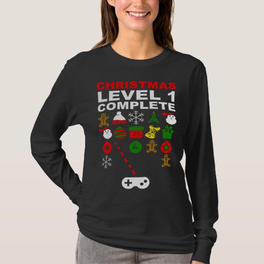 Christmas Video Gaming Decoration Invaders Gamer T-Shirt (Vorderseite)