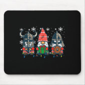 Christmas Viking Gnomes Funny Nordic Xmas Men Wome Mousepad (Vorne)