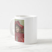 Christmas Viktorianisch Child Red Hat Girl Portrai Kaffeetasse (Vorderseite Links)