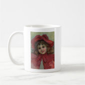 Christmas Viktorianisch Child Red Hat Girl Portrai Kaffeetasse (Links)