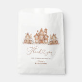 Christmas Village Blue Baby Dusche Vielen Dank Geschenktütchen (Vorderseite)