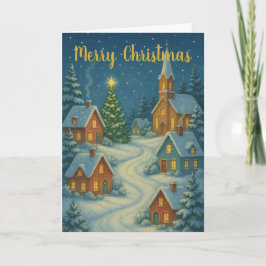 Christmas Village Custom Christmas Card Karte