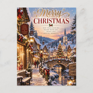 Christmas Village Greeting Card Feiertagspostkarte