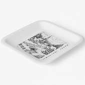 Christmas Village in Winter Pappteller (Gewinkelt)