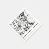 Christmas  Village in Winter Serviette (Ecke)