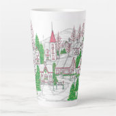 Christmas Village Large Latte Mug Milchtasse (Vorderseite)