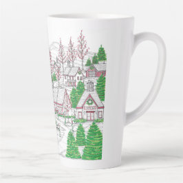 Christmas Village Large Latte Mug Milchtasse