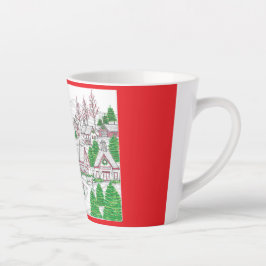 Christmas Village Small Latte Mug Milchtasse