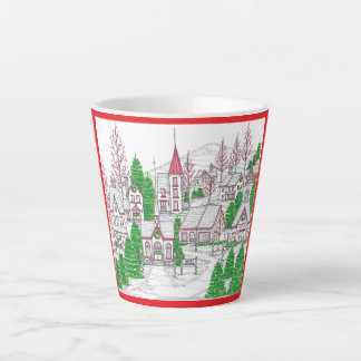 Christmas Village Small Latte Mug Milchtasse