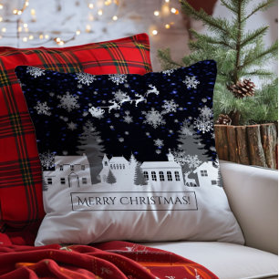 Christmas Village Throw Kissen