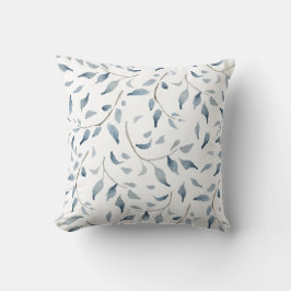 Christmas Vine Blue Blätter Rustikales Vintages El Kissen