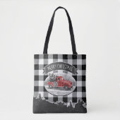 Christmas Vintag Red Truck White Buffalo Karo Tasche (Vorderseite)