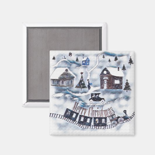 Christmas , Vintage Magnet (Vorderseite/Rückseite)