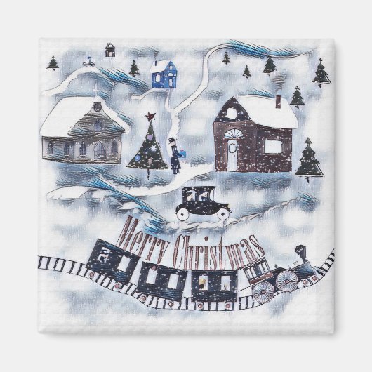 Christmas , Vintage Magnet (Vorne)