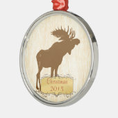 Christmas Vintage Moose Ornament Aus Metall (Links)