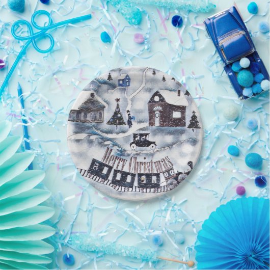 Christmas , Vintage Pappteller (Party)